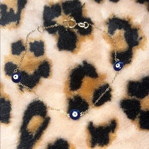 14k Italy Gold Evil Eye Bracelet